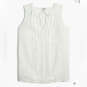 J Crew Factory Sleeveless pleated tie-neck top in XXL